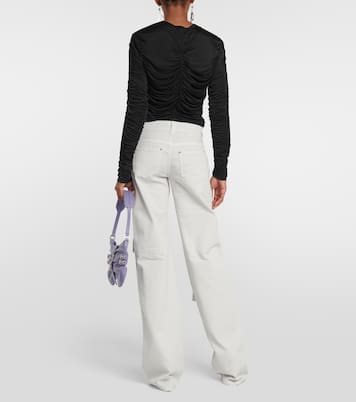 Pantalones cargo en denim de tiro bajo | Blumarine