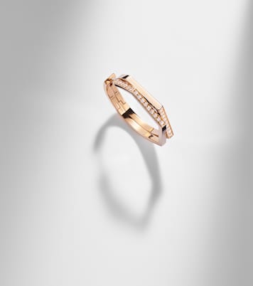 Antifer 18kt rose gold single earring with diamonds | Repossi