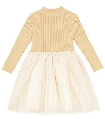 Lotus wool-blend and tulle dress | Donsje
