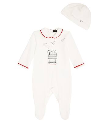 Baby Set Snoopy aus Strampler und Mütze | Monnalisa