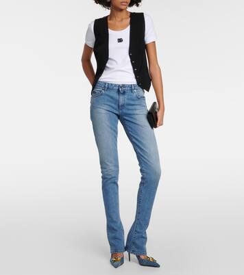 Crystal-embellished denim pumps | Dolce&Gabbana