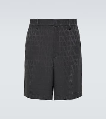 Toile Iconographe silk shorts | Valentino