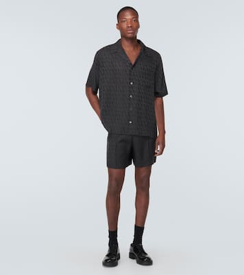Toile Iconographe silk shorts | Valentino