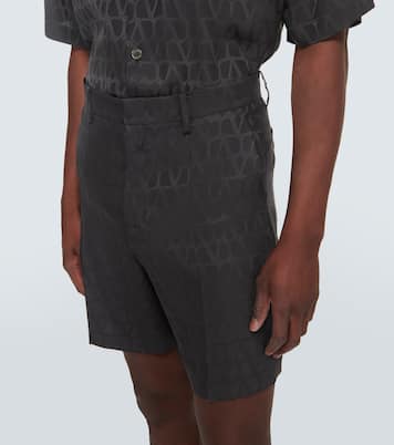 Toile Iconographe silk shorts | Valentino
