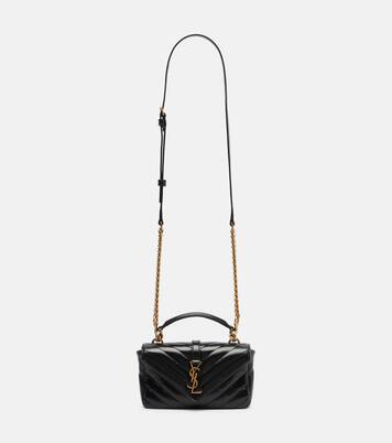 College Mini metalassé leather shoulder bag | Saint Laurent