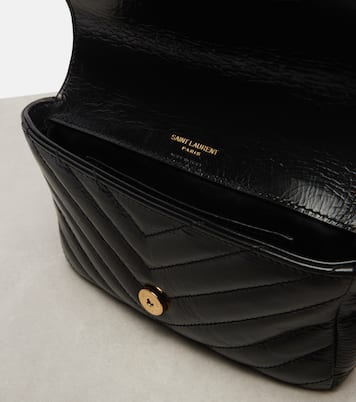 College Mini metalassé leather shoulder bag | Saint Laurent