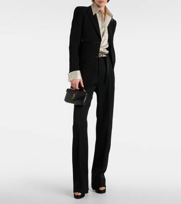 College Mini metalassé leather shoulder bag | Saint Laurent