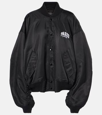 Paris satin varsity jacket | Balenciaga