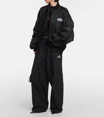 Paris satin varsity jacket | Balenciaga