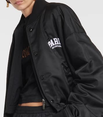 Paris satin varsity jacket | Balenciaga