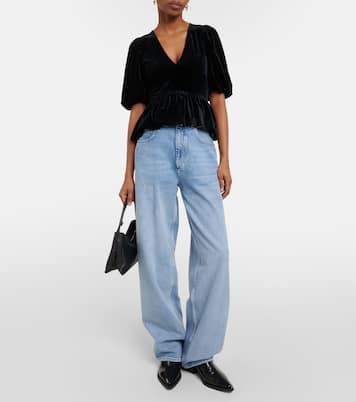 Top aus Samt | Ganni