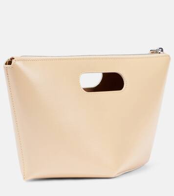 Folded Mini leather clutch | Alaïa