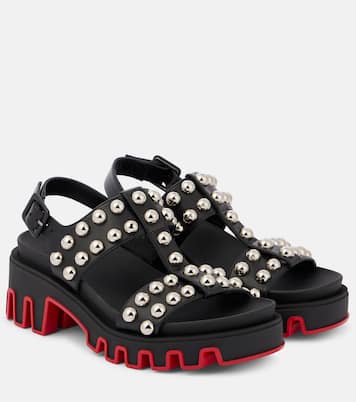 Duniclou studded leather sandals  | Christian Louboutin