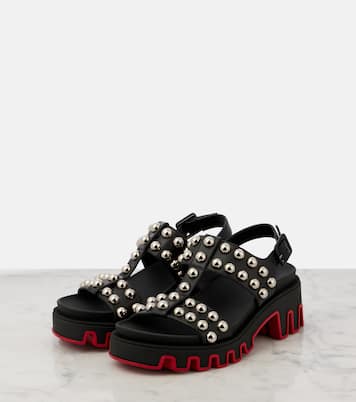Duniclou studded leather sandals  | Christian Louboutin