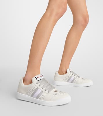 Baskets Screener en cuir à cristaux | Gucci