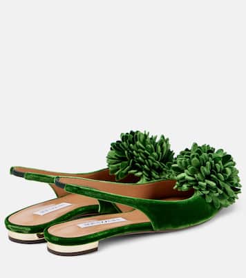 Couturier velvet slingback flats | Aquazzura