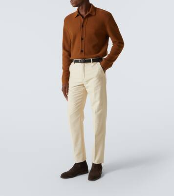 Cotton straight pants | Slowear