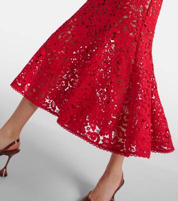 Floral lace midi dress | Self-Portrait