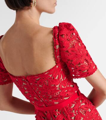 Floral lace midi dress | Self-Portrait