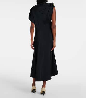 Gathered midi dress | Bottega Veneta