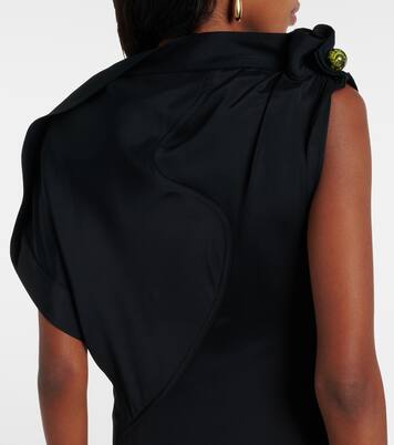 Gathered midi dress | Bottega Veneta