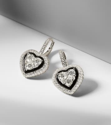 18kt white gold earrings with diamonds | Kamyen
