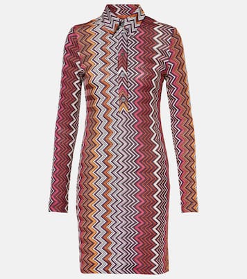فستان بستايل قميص بنقشة زك زاك | Missoni