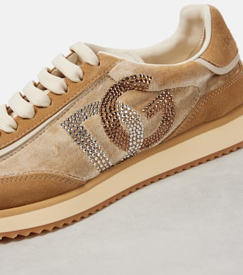 DG leather-trimmed sneakers | Dolce&Gabbana