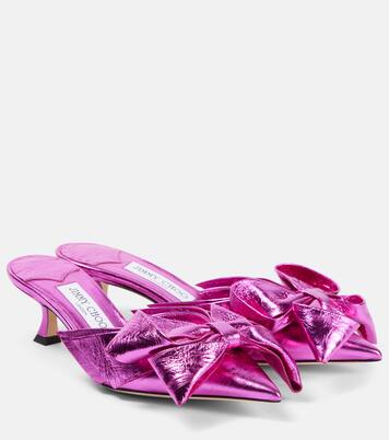 Staz 50 metallic leather mules | Jimmy Choo