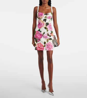 Floral cotton-blend minidress | Dolce&Gabbana