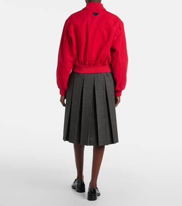 Cropped-Bomberjacke aus Baumwolle | Prada