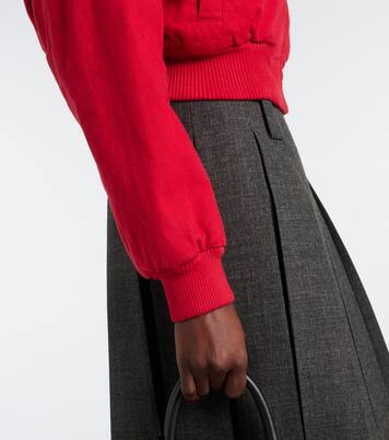 Cropped-Bomberjacke aus Baumwolle | Prada