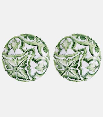Majolica set of 2 porcelain soup plates | Dolce&Gabbana Casa