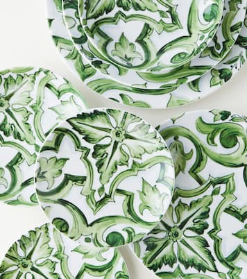 Majolica set of 2 porcelain soup plates | Dolce&Gabbana Casa