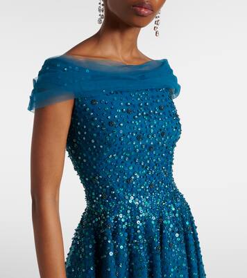 Robe longue Bee à cristaux | Jenny Packham