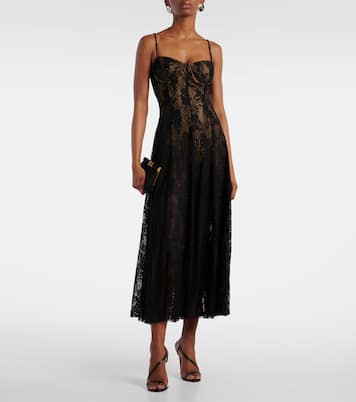 Floral lace slip dress | Norma Kamali