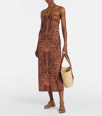 Robe midi Jungle Palms imprimée | Johanna Ortiz