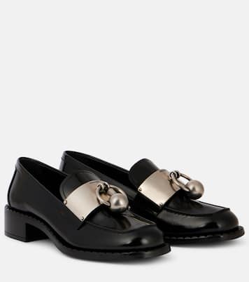 Embellished leather loafers | Prada