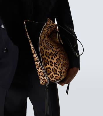 حقيبة يد من وبر العجل بطبعات جلد الفهد Atene | Dolce&Gabbana