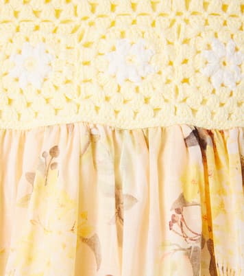 Cascadian crochet floral cotton dress | Zimmermann Kids