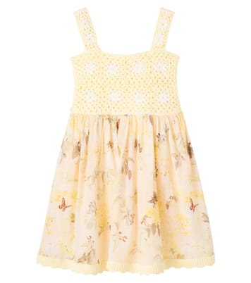 Cascadian crochet floral cotton dress | Zimmermann Kids