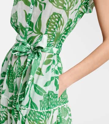 Robe longue Kora imprimée en coton | Poupette St Barth