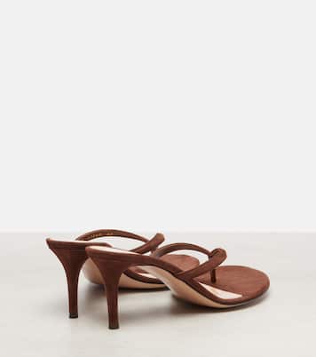 Sandalen aus Veloursleder | Gianvito Rossi