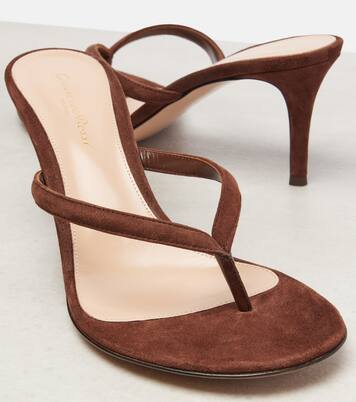 Sandalen aus Veloursleder | Gianvito Rossi