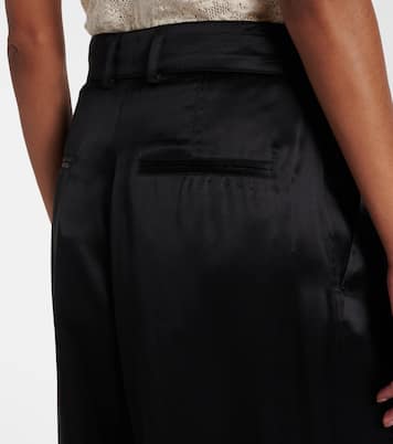 High-rise silk satin cargo pants | Chloé