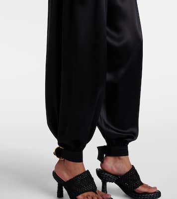 High-rise silk satin cargo pants | Chloé