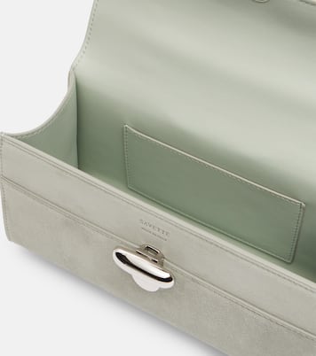 Tote Bag Symmetry aus Veloursleder  | Savette