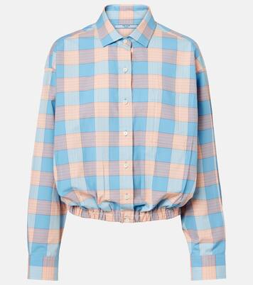 Checked cotton poplin shirt | Prada