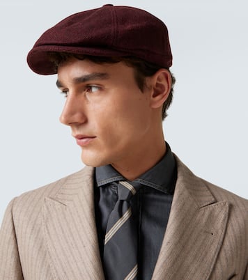Casquette gavroche en laine et cachemire | Brunello Cucinelli