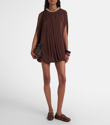 فستان قصير درابيه مع تزيين | Xu Zhi